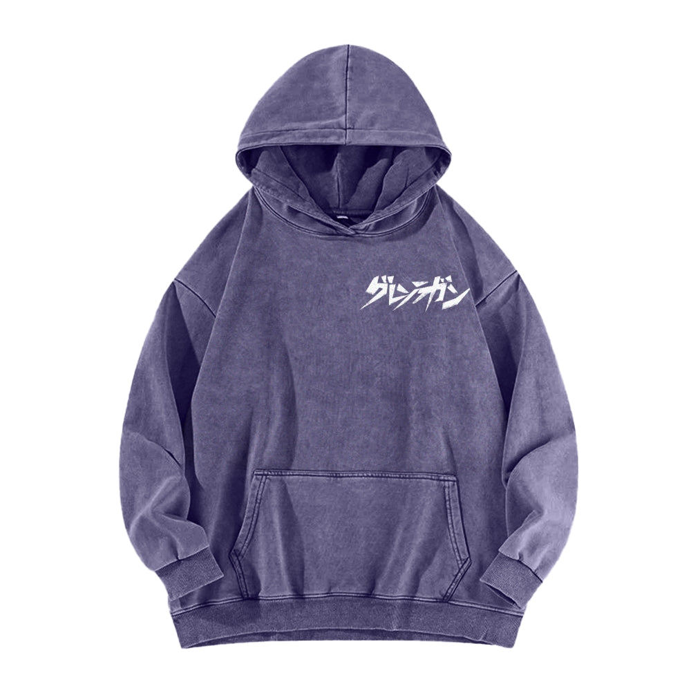 Gurren lagann Tengen Toppa Casual Washed Hoodie 2508025916