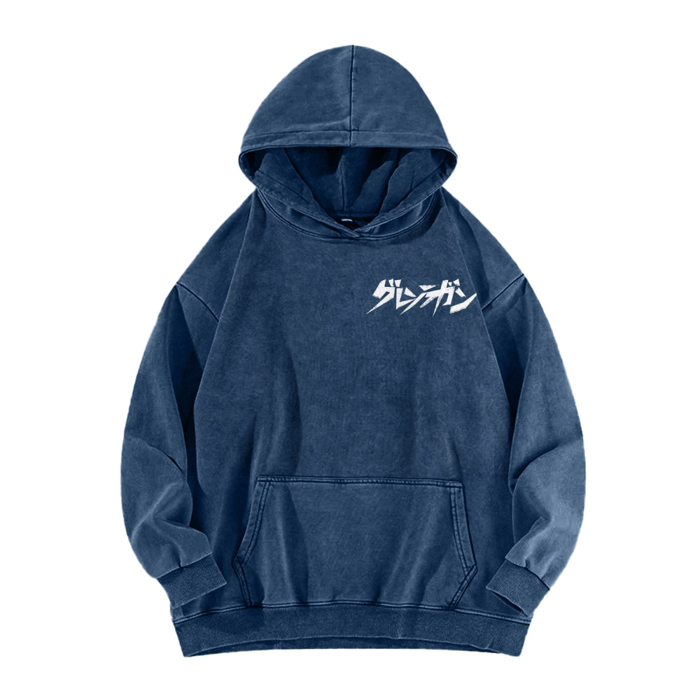 Gurren lagann Tengen Toppa Casual Washed Hoodie 2508025916