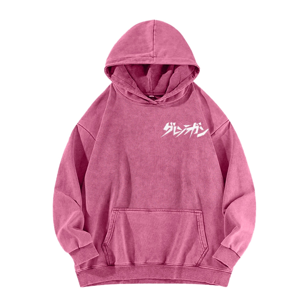 Gurren lagann Tengen Toppa Casual Washed Hoodie 2508025916