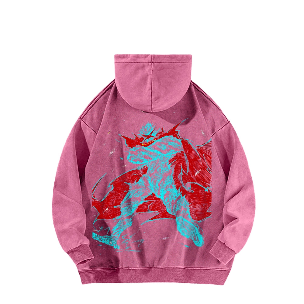 Gurren lagann Tengen Toppa Casual Washed Hoodie 2508025916