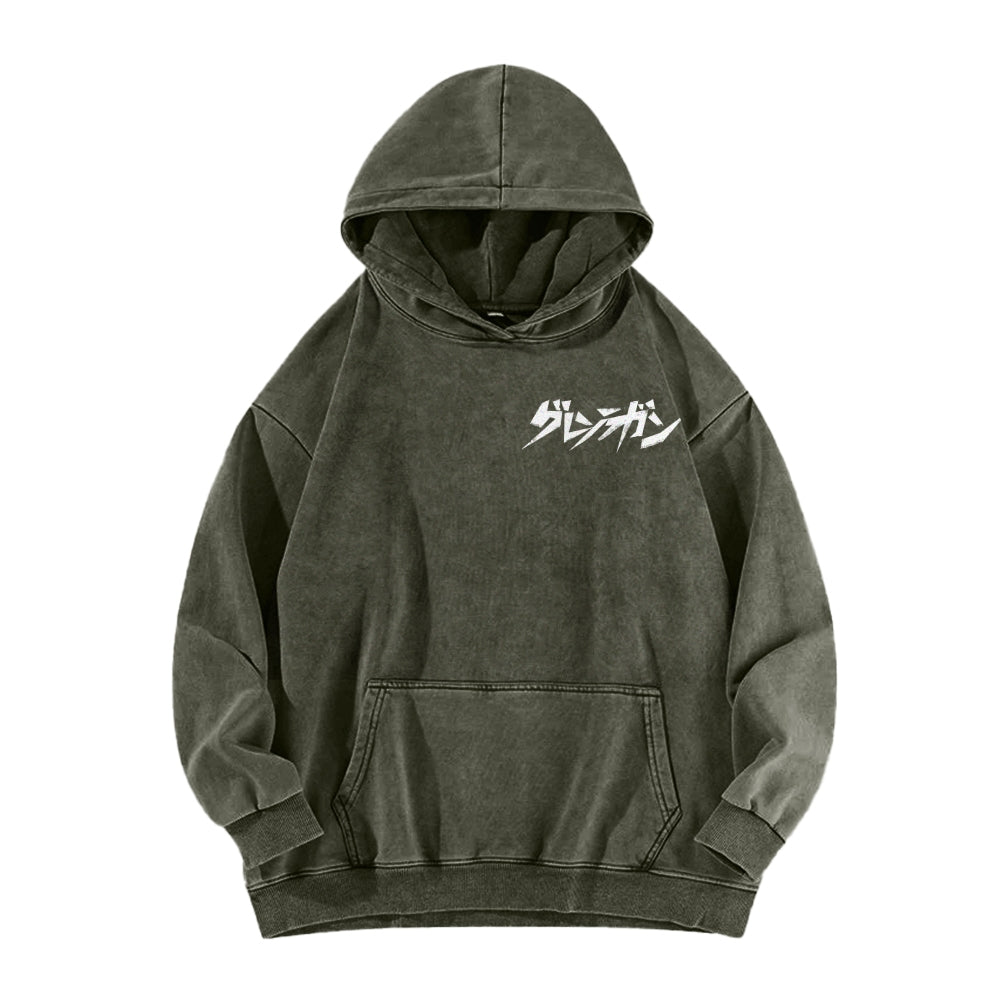 Gurren lagann Tengen Toppa Casual Washed Hoodie 2508025916