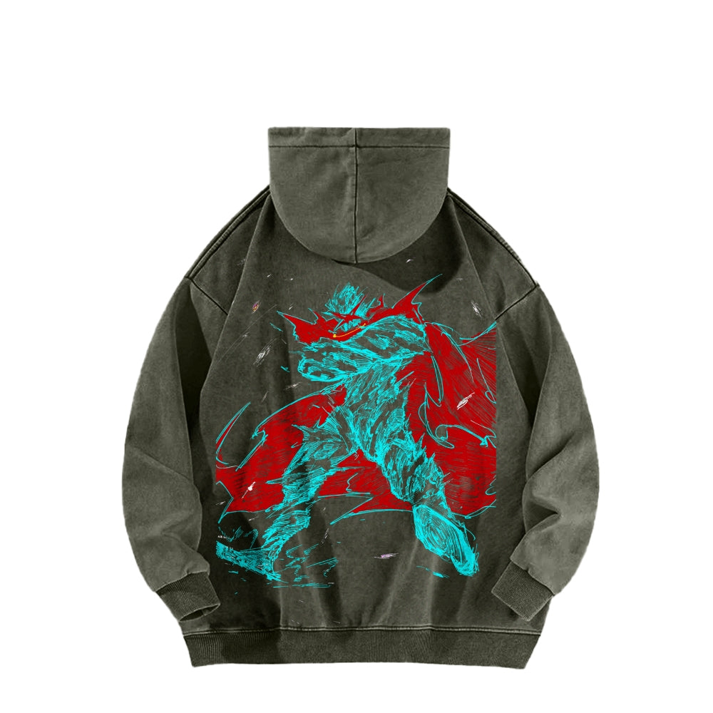 Gurren lagann Tengen Toppa Casual Washed Hoodie 2508025916