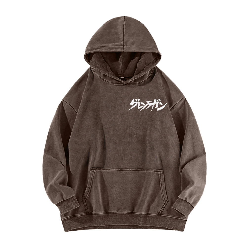 Gurren lagann Tengen Toppa Casual Washed Hoodie 2508025916