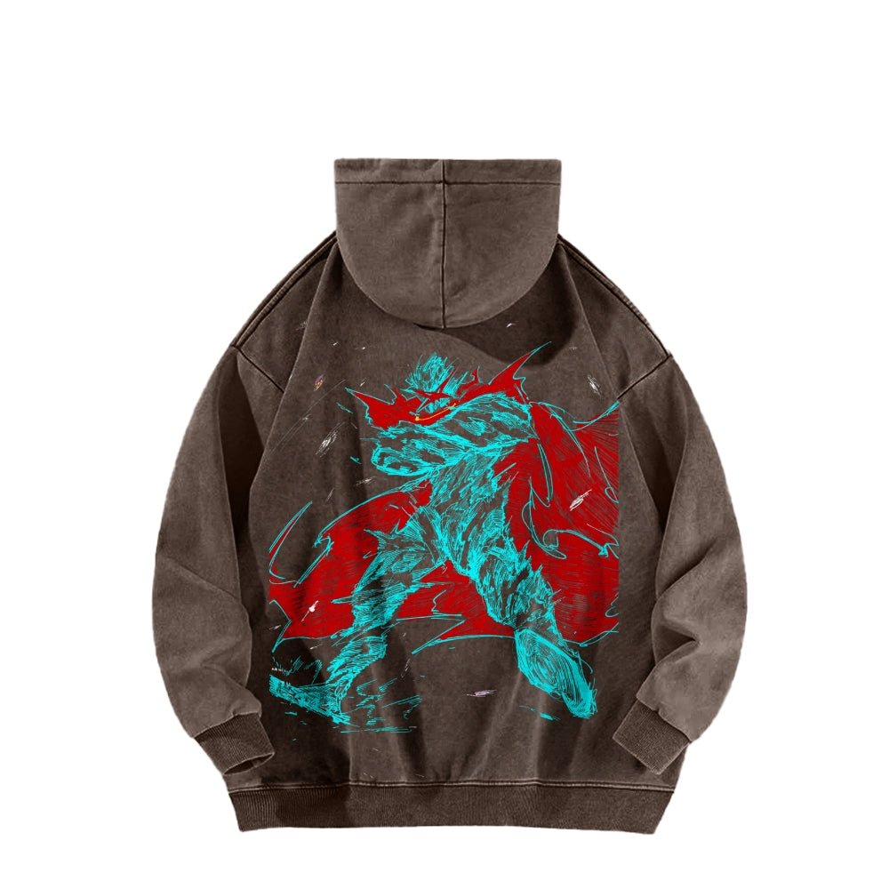 Gurren lagann Tengen Toppa Casual Washed Hoodie 2508025916