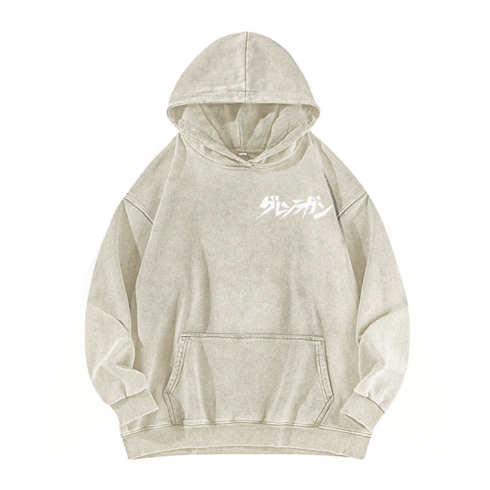 Gurren lagann Tengen Toppa Casual Washed Hoodie 2508025916