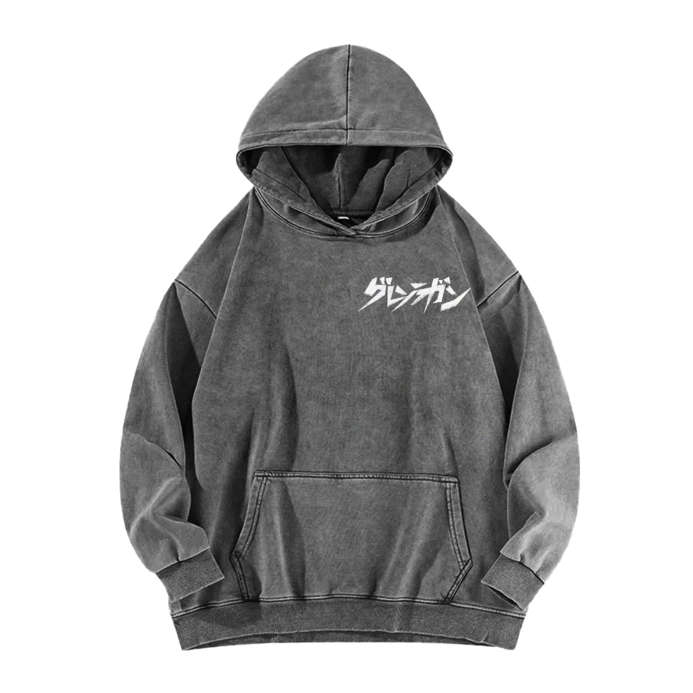 Gurren lagann Tengen Toppa Casual Washed Hoodie 2508025916