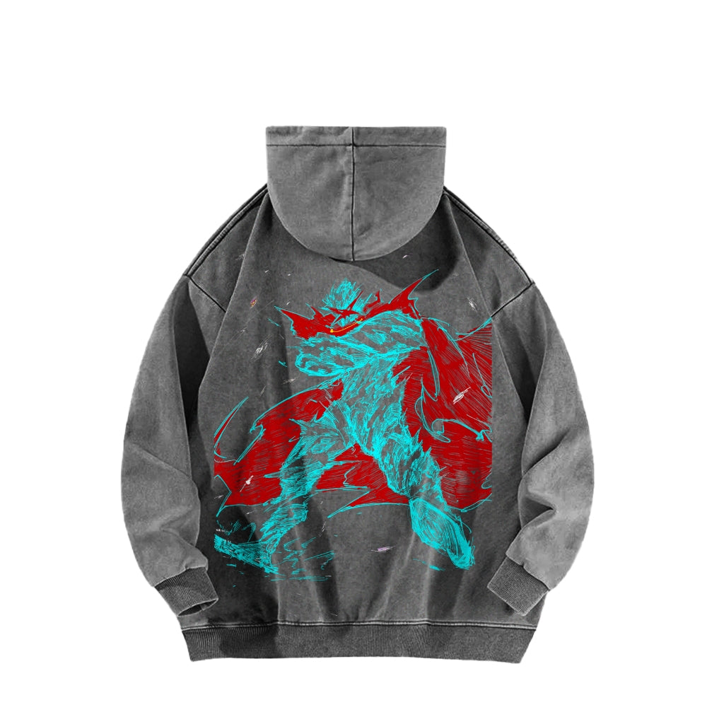Gurren lagann Tengen Toppa Casual Washed Hoodie 2508025916