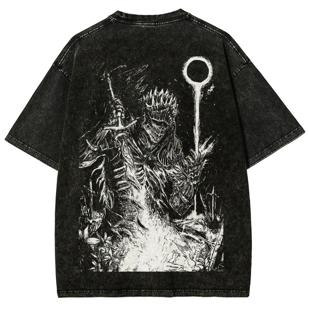 Dark Souls Unisex Fit Washed T-Shirt 2509001592