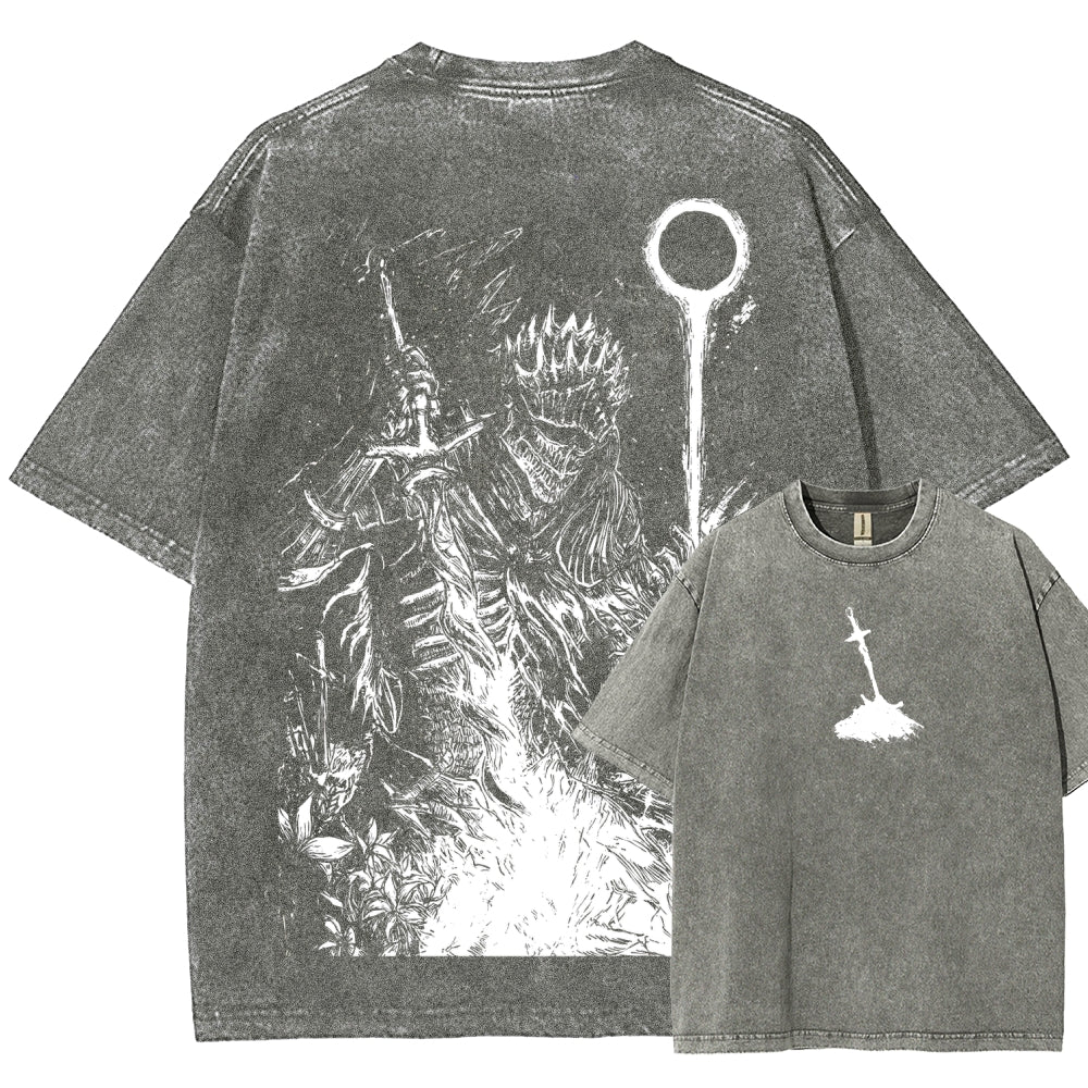 Dark Souls Unisex Fit Washed T-Shirt 2509001592