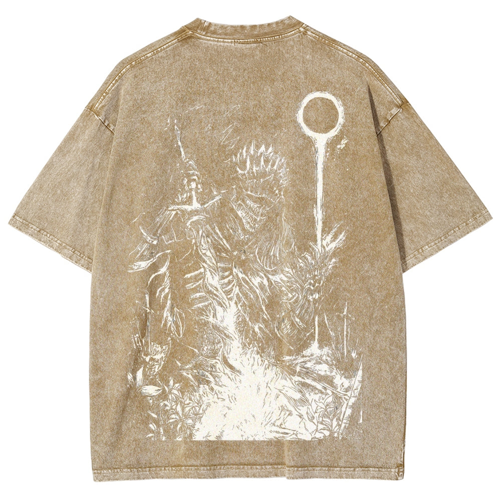 Dark Souls Unisex Fit Washed T-Shirt 2509001592