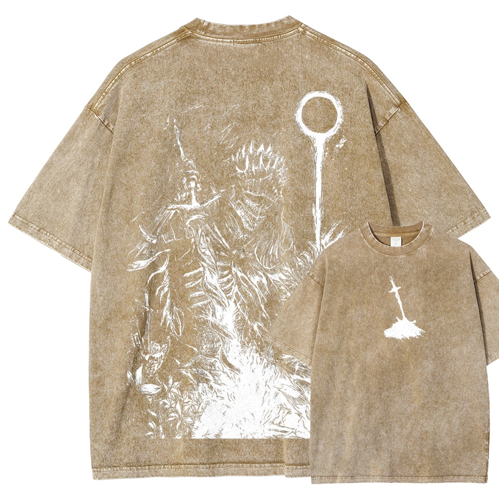 Dark Souls Unisex Fit Washed T-Shirt 2509001592