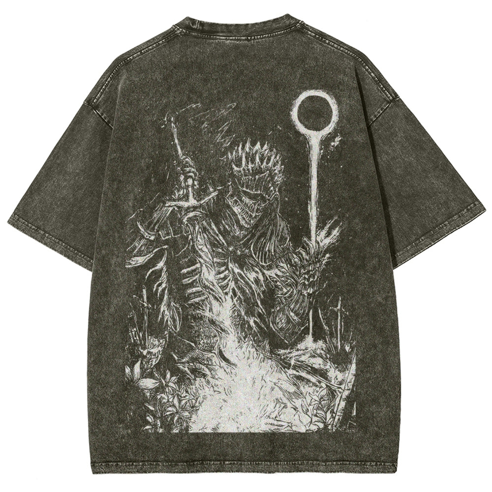 Dark Souls Unisex Fit Washed T-Shirt 2509001592