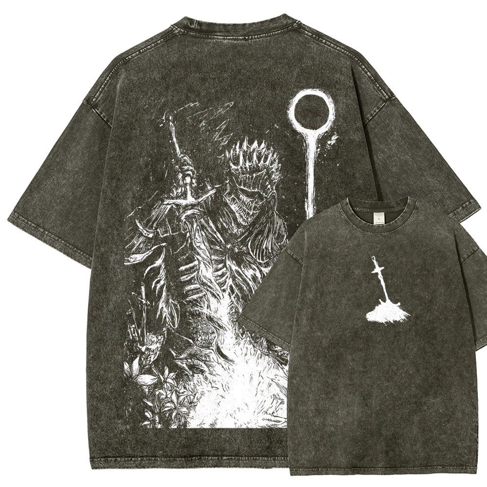 Dark Souls Unisex Fit Washed T-Shirt 2509001592