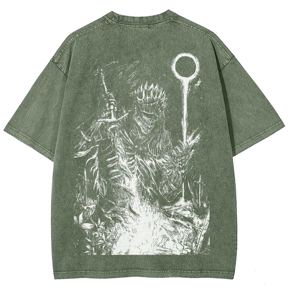 Dark Souls Unisex Fit Washed T-Shirt 2509001592