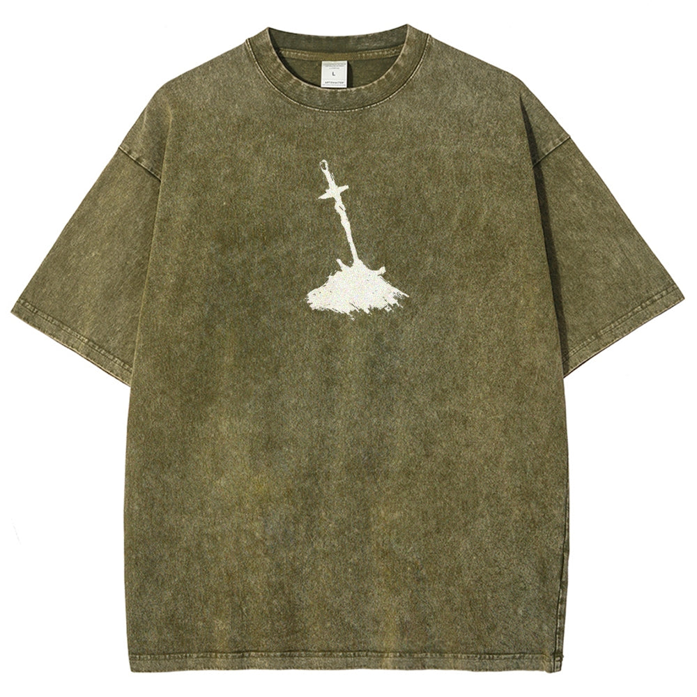 Dark Souls Unisex Fit Washed T-Shirt 2509001592