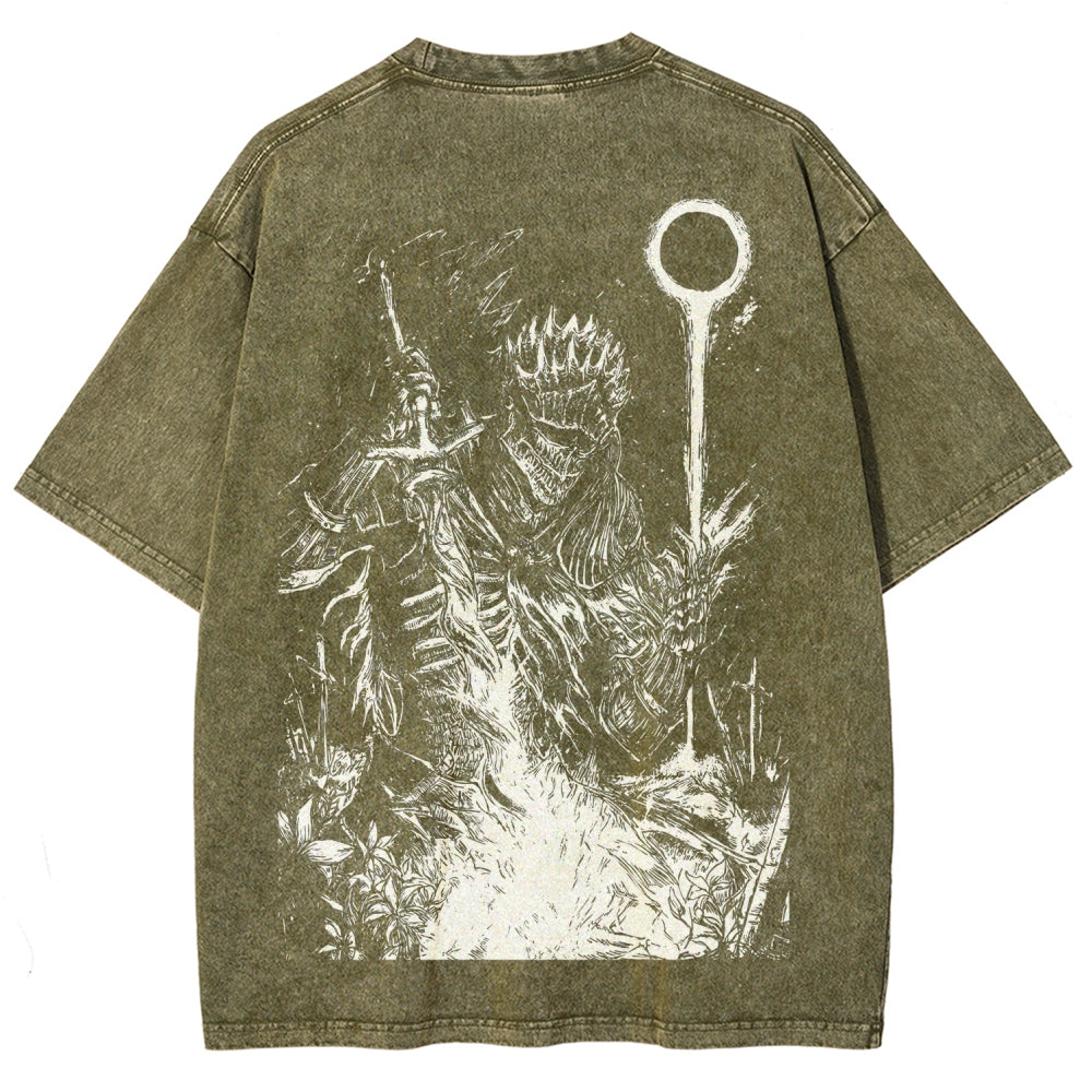 Dark Souls Unisex Fit Washed T-Shirt 2509001592