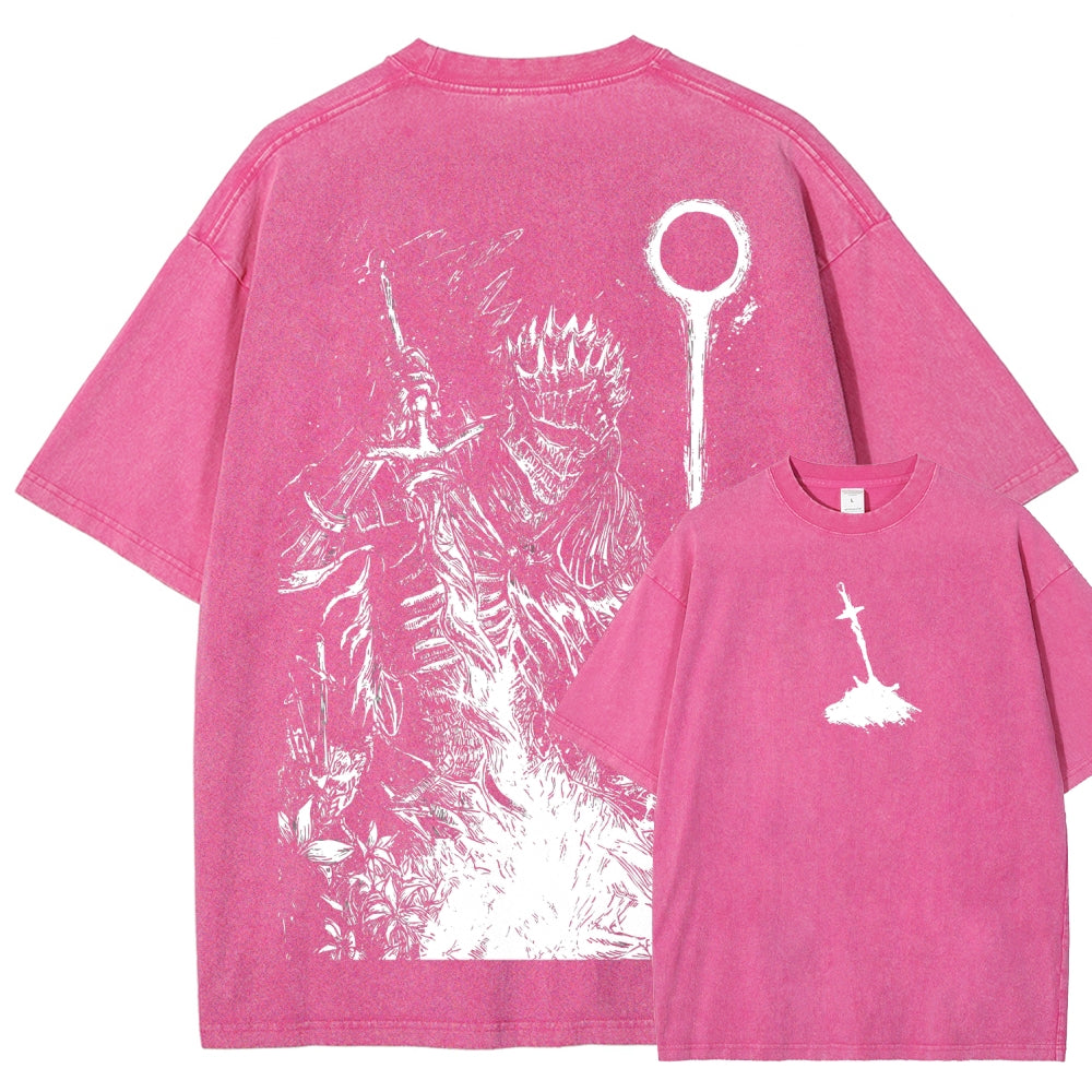 Dark Souls Unisex Fit Washed T-Shirt 2509001592