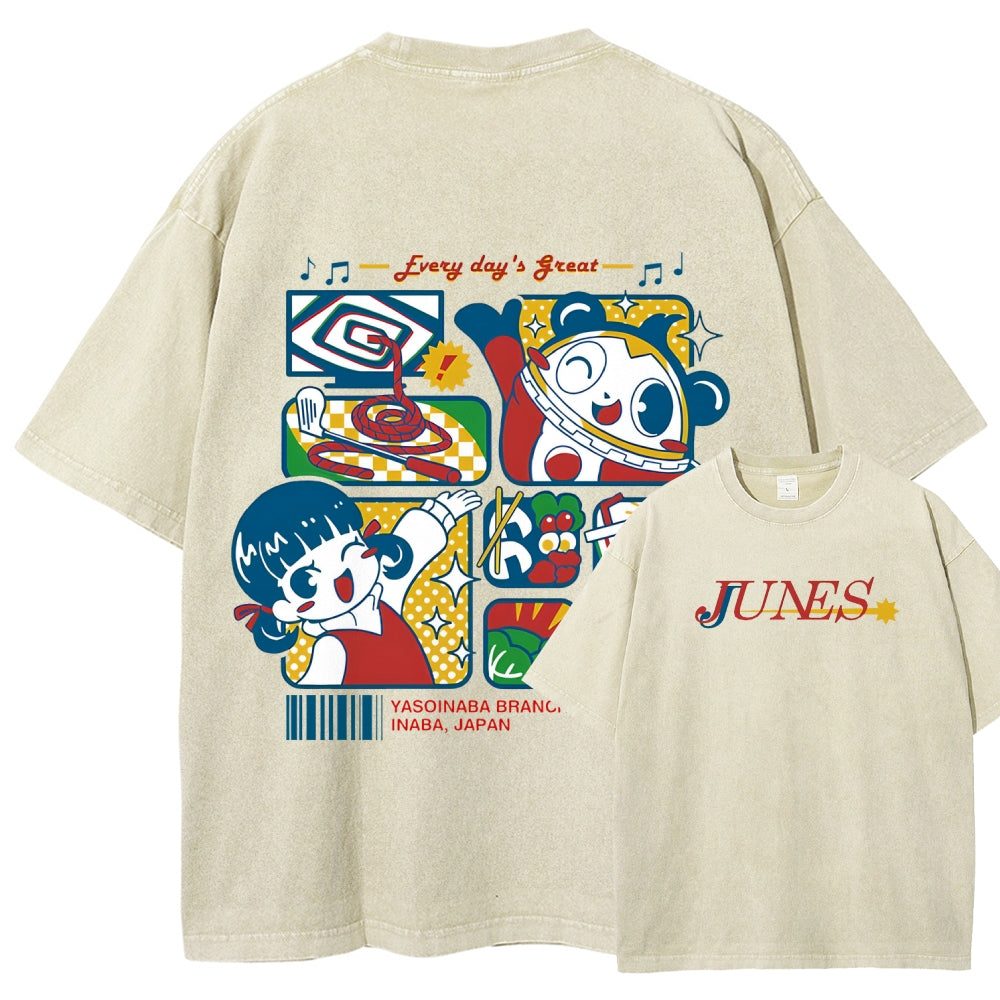 Persona 4 Junes Unisex Fit Washed T-Shirt 2509007124