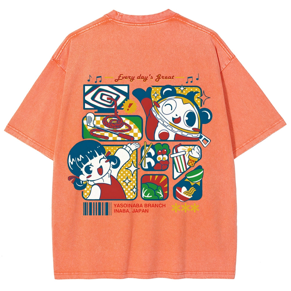 Persona 4 Junes Unisex Fit Washed T-Shirt 2509007124