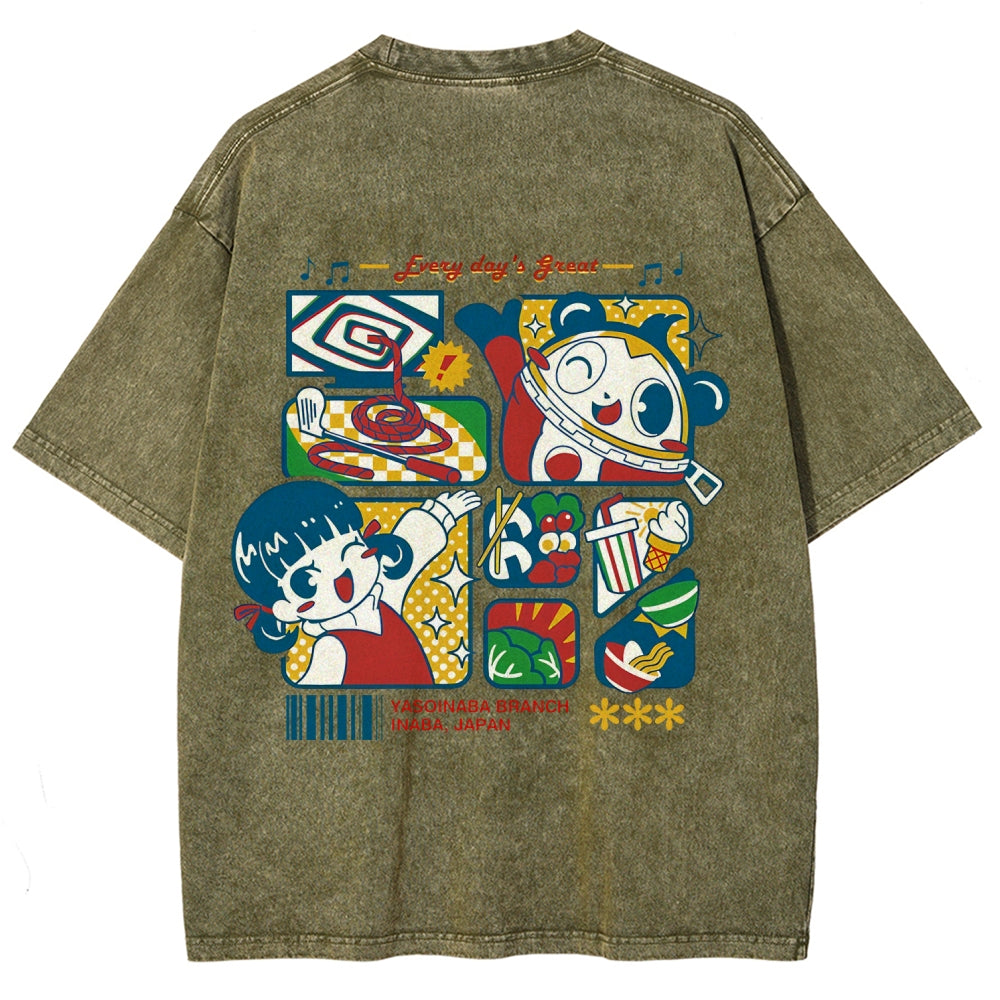 Persona 4 Junes Unisex Fit Washed T-Shirt 2509007124