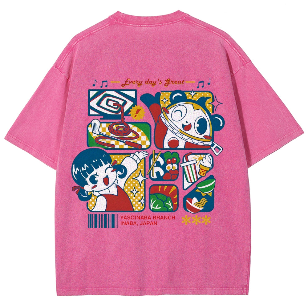 Persona 4 Junes Unisex Fit Washed T-Shirt 2509007124