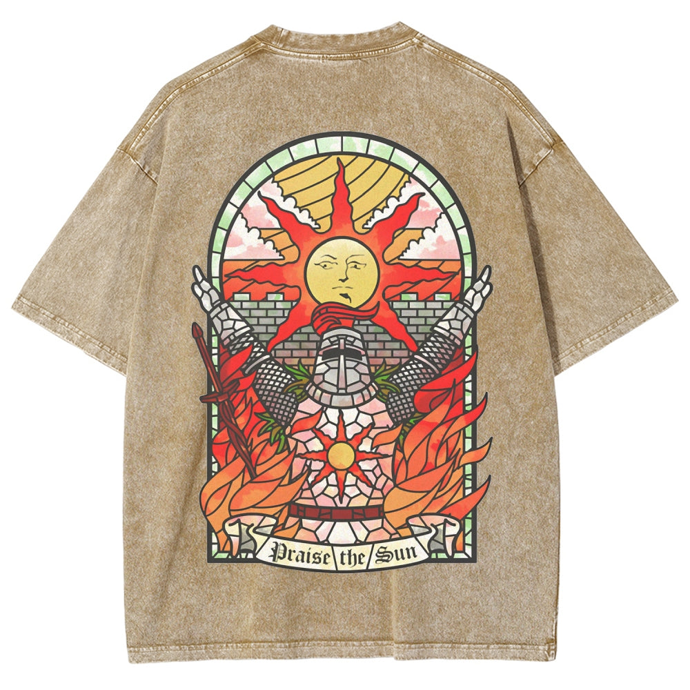 Dark souls Unisex Fit Washed T-Shirt 2509011728