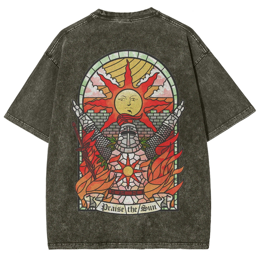 Dark souls Unisex Fit Washed T-Shirt 2509011728
