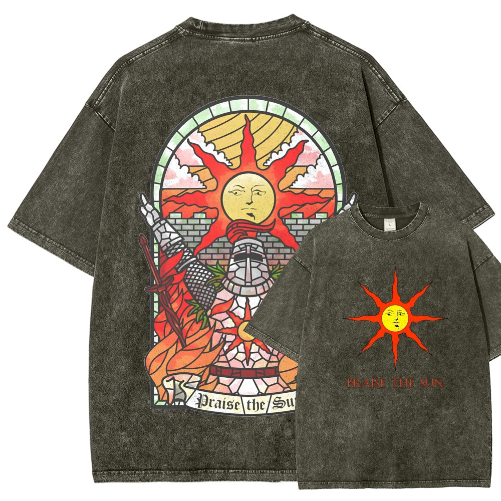 Dark souls Unisex Fit Washed T-Shirt 2509011728