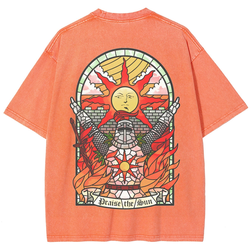 Dark souls Unisex Fit Washed T-Shirt 2509011728