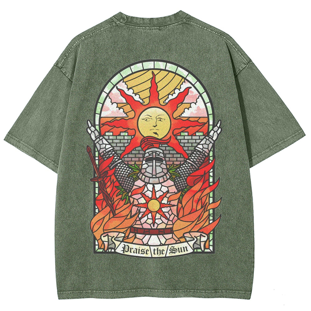 Dark souls Unisex Fit Washed T-Shirt 2509011728