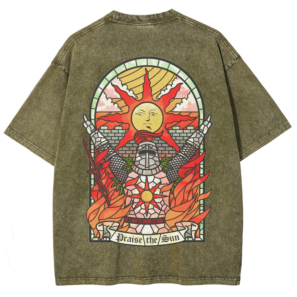 Dark souls Unisex Fit Washed T-Shirt 2509011728