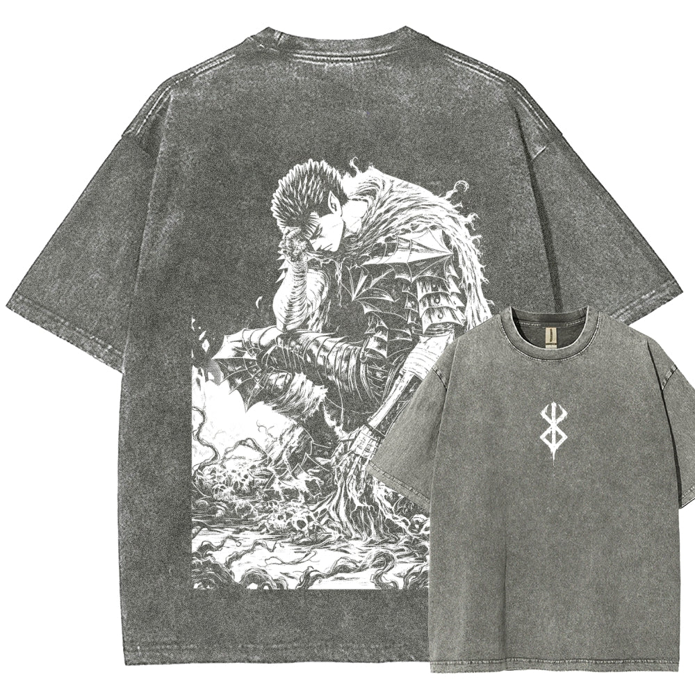 Berserk Unisex Fit Washed T-Shirt 2510000369