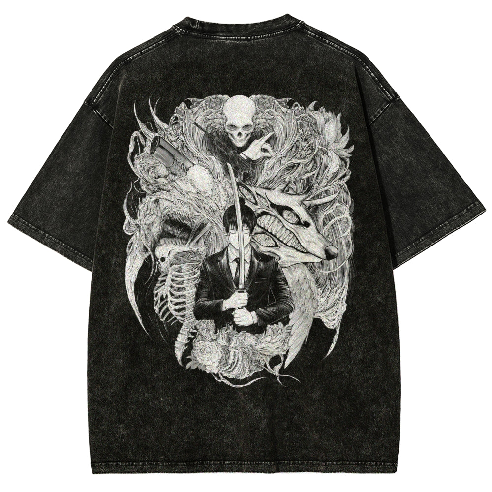 Chainsaw Man Unisex Fit Washed T-Shirt 2510002311