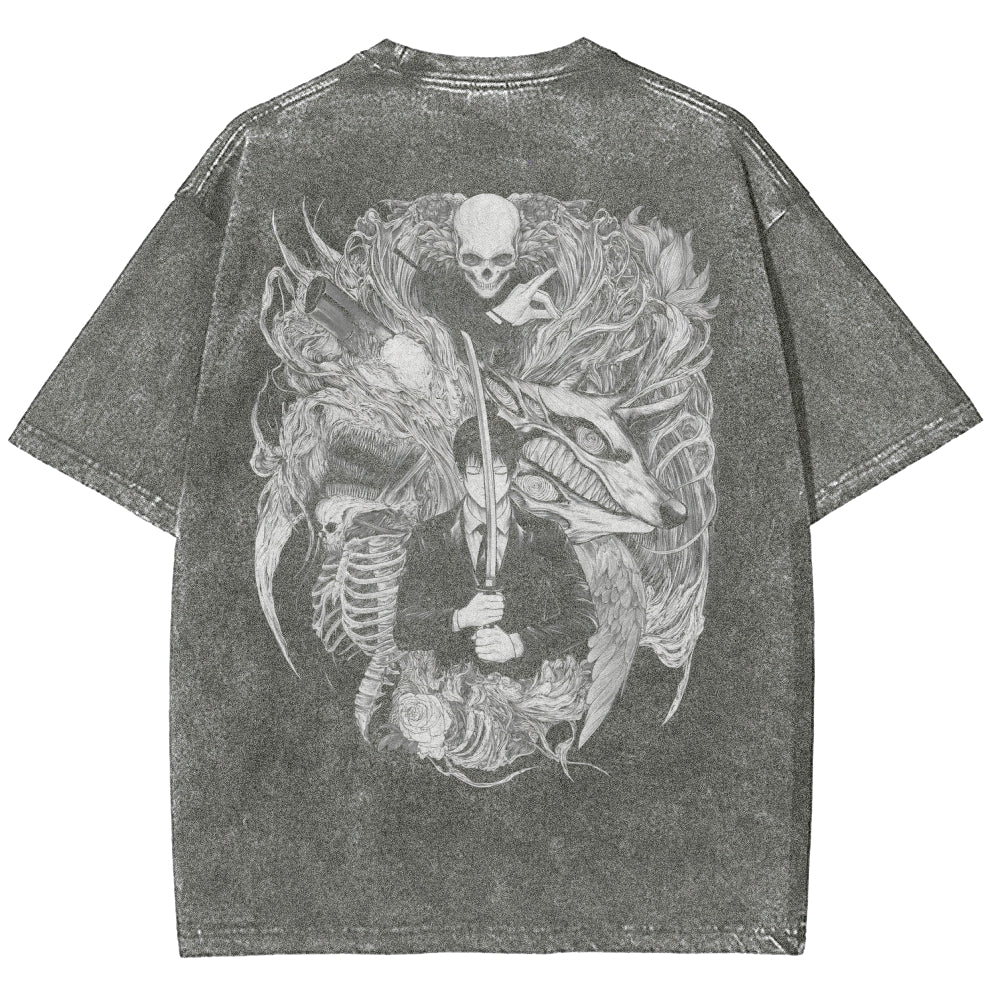 Chainsaw Man Unisex Fit Washed T-Shirt 2510002311