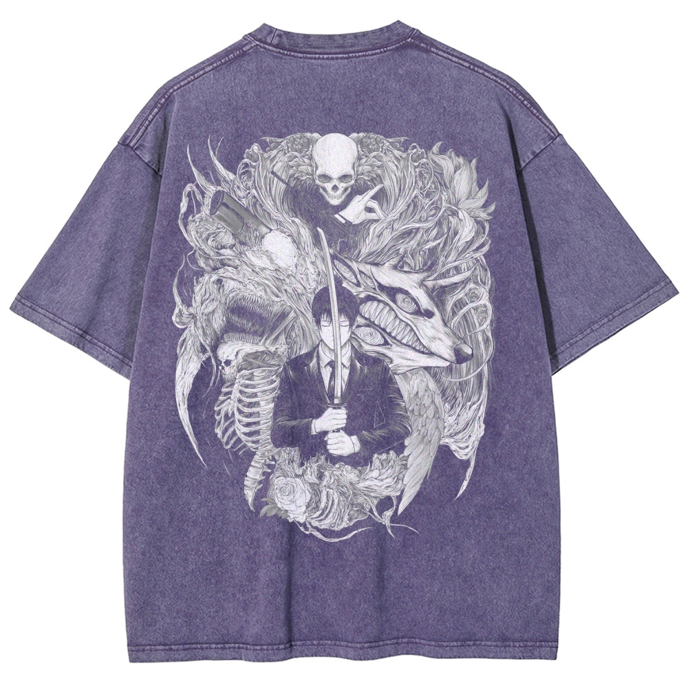 Chainsaw Man Unisex Fit Washed T-Shirt 2510002311