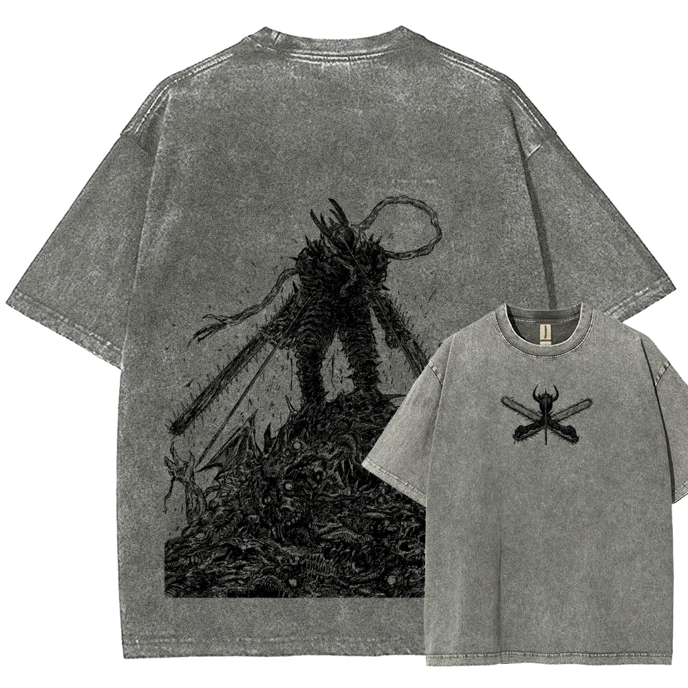 Chainsaw Man Unisex Fit Washed T-Shirt 2510003381