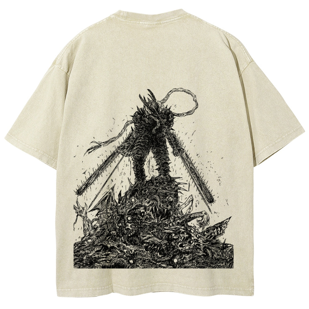 Chainsaw Man Unisex Fit Washed T-Shirt 2510003381
