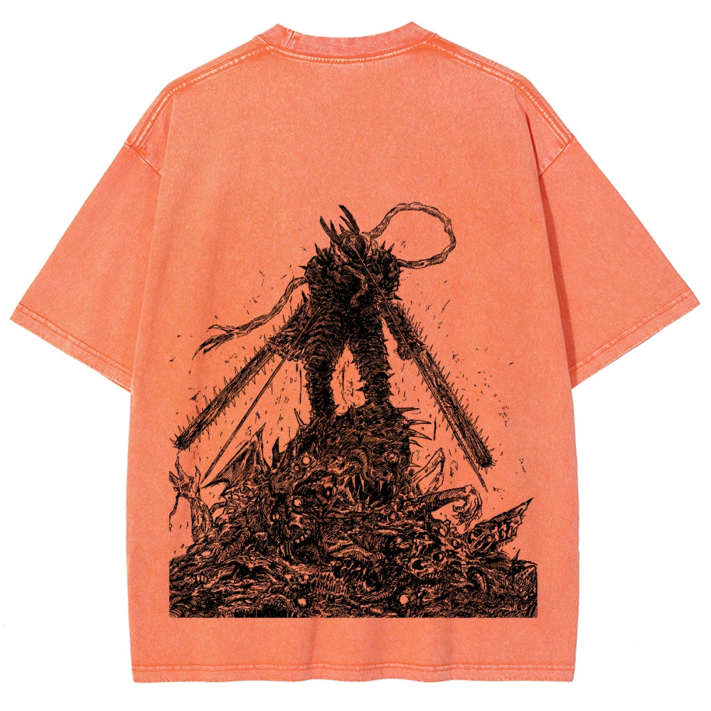 Chainsaw Man Unisex Fit Washed T-Shirt 2510003381