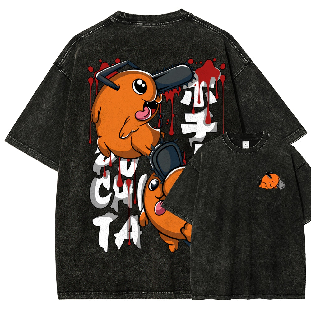 Chainsaw Man Unisex Fit Washed T-Shirt 2510004011