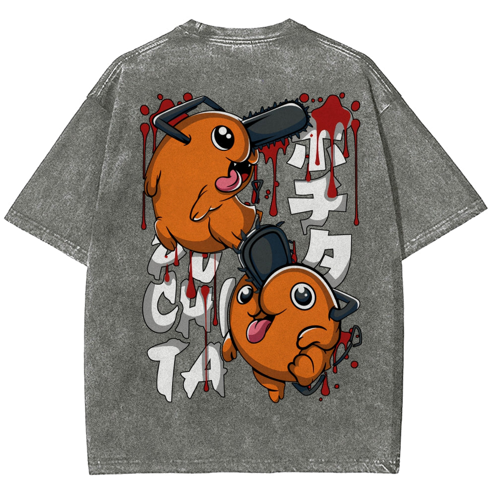 Chainsaw Man Unisex Fit Washed T-Shirt 2510004011