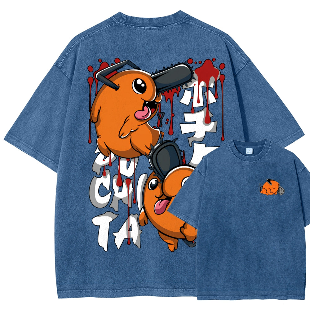 Chainsaw Man Unisex Fit Washed T-Shirt 2510004011