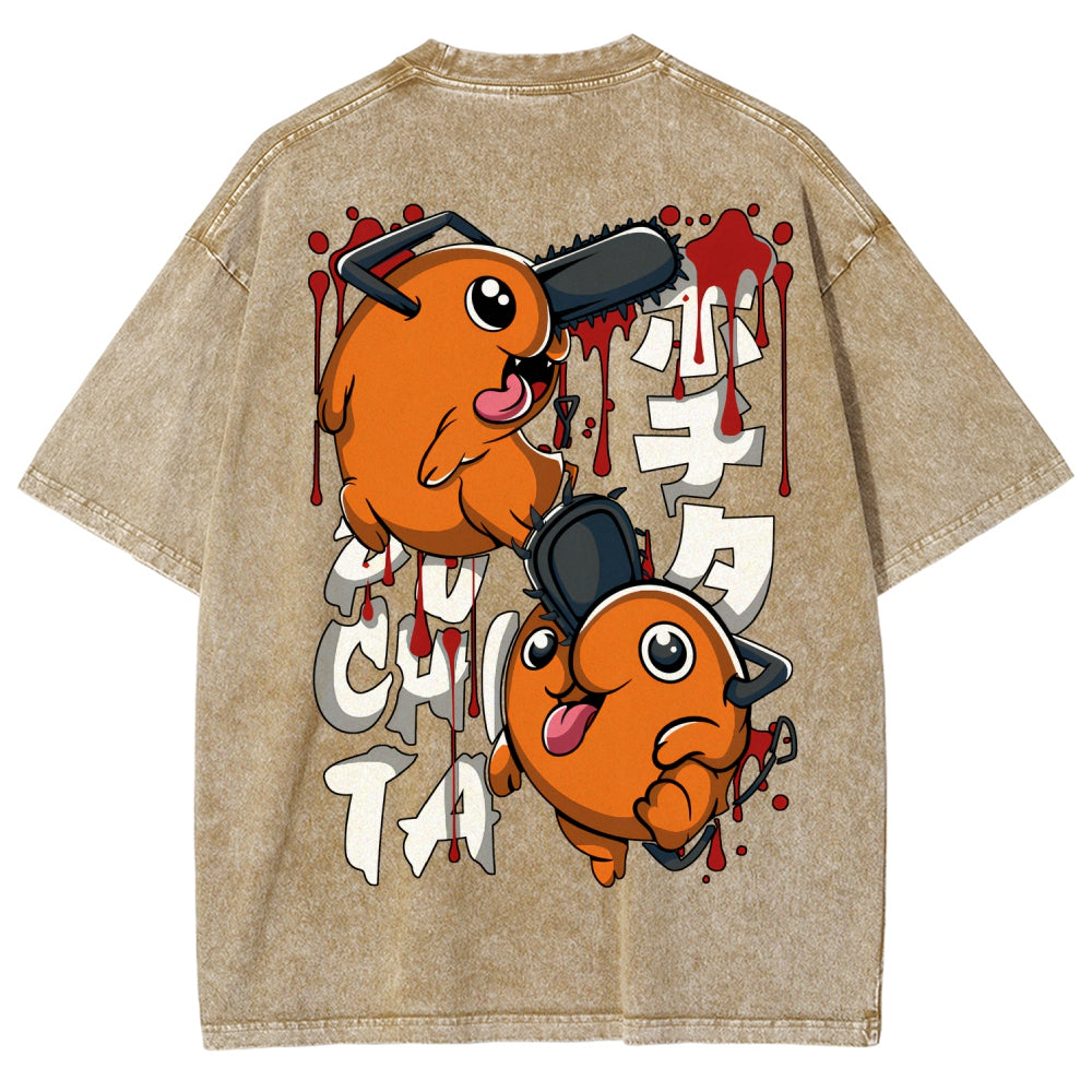 Chainsaw Man Unisex Fit Washed T-Shirt 2510004011