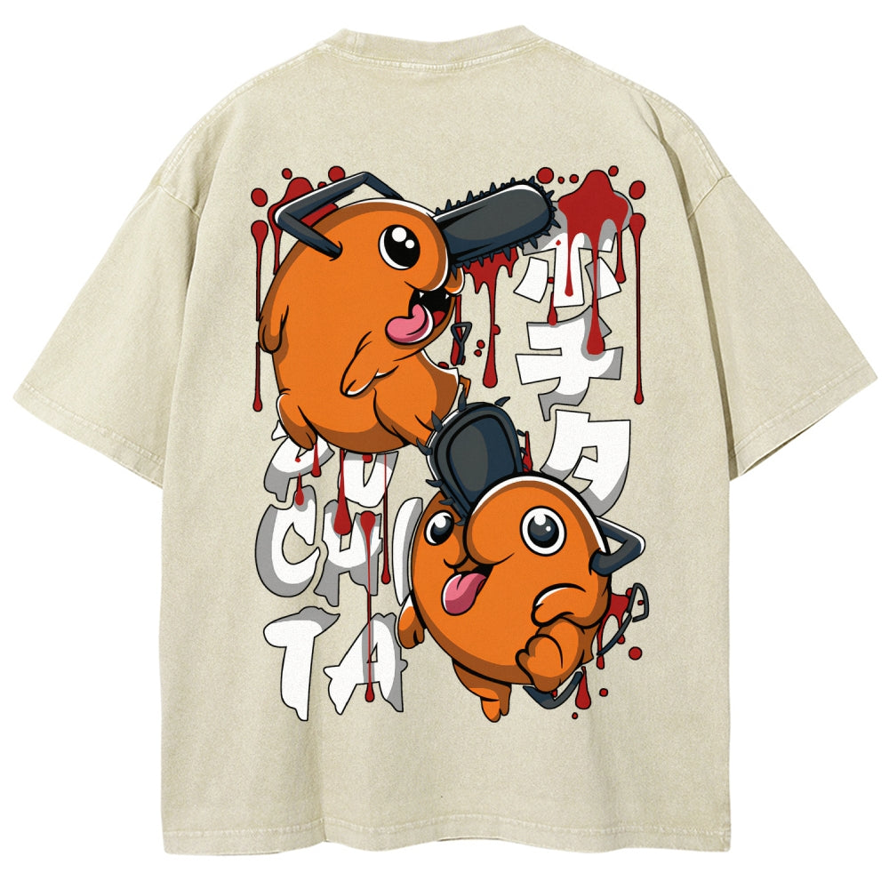 Chainsaw Man Unisex Fit Washed T-Shirt 2510004011