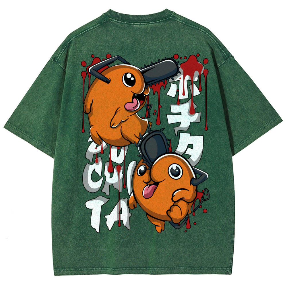 Chainsaw Man Unisex Fit Washed T-Shirt 2510004011