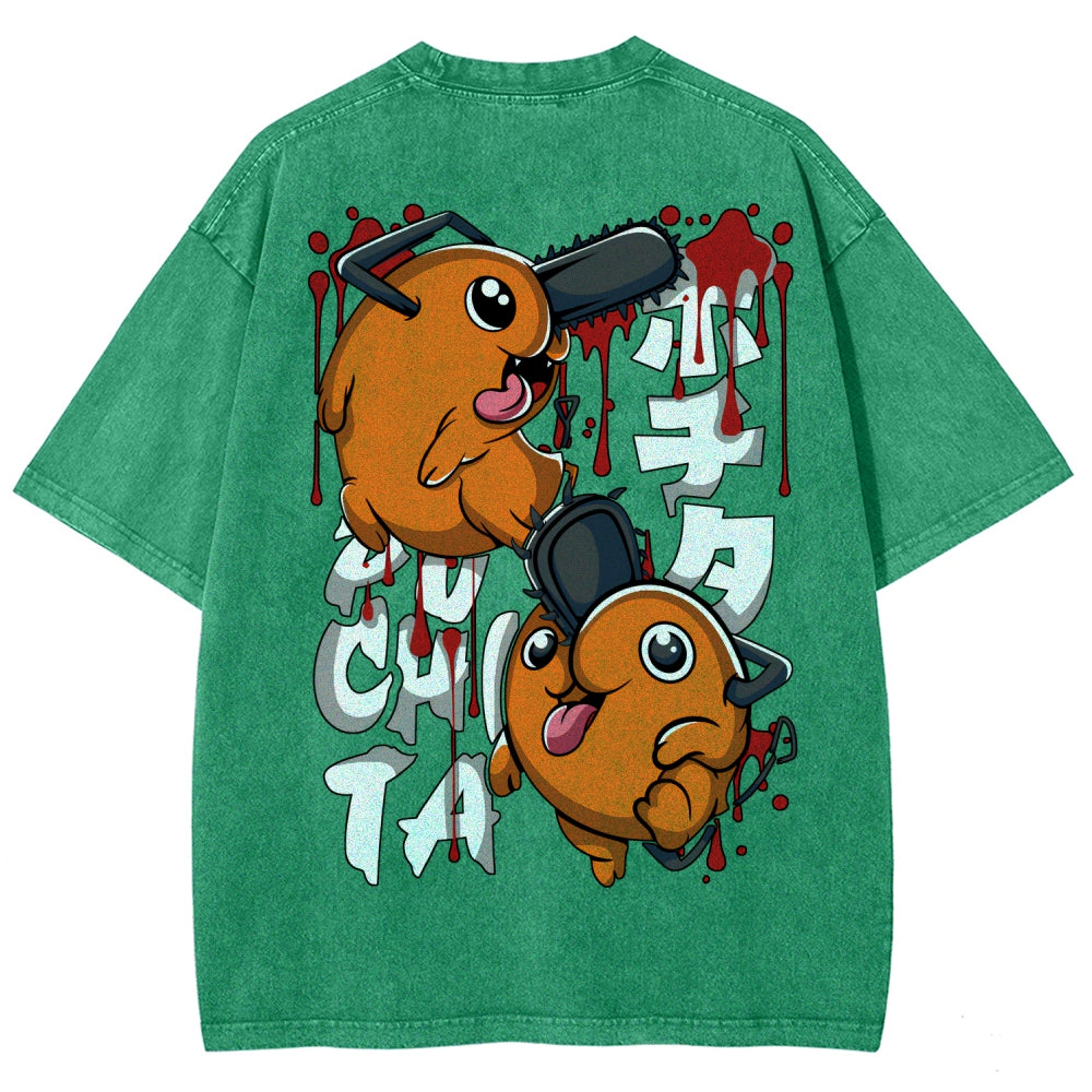 Chainsaw Man Unisex Fit Washed T-Shirt 2510004011