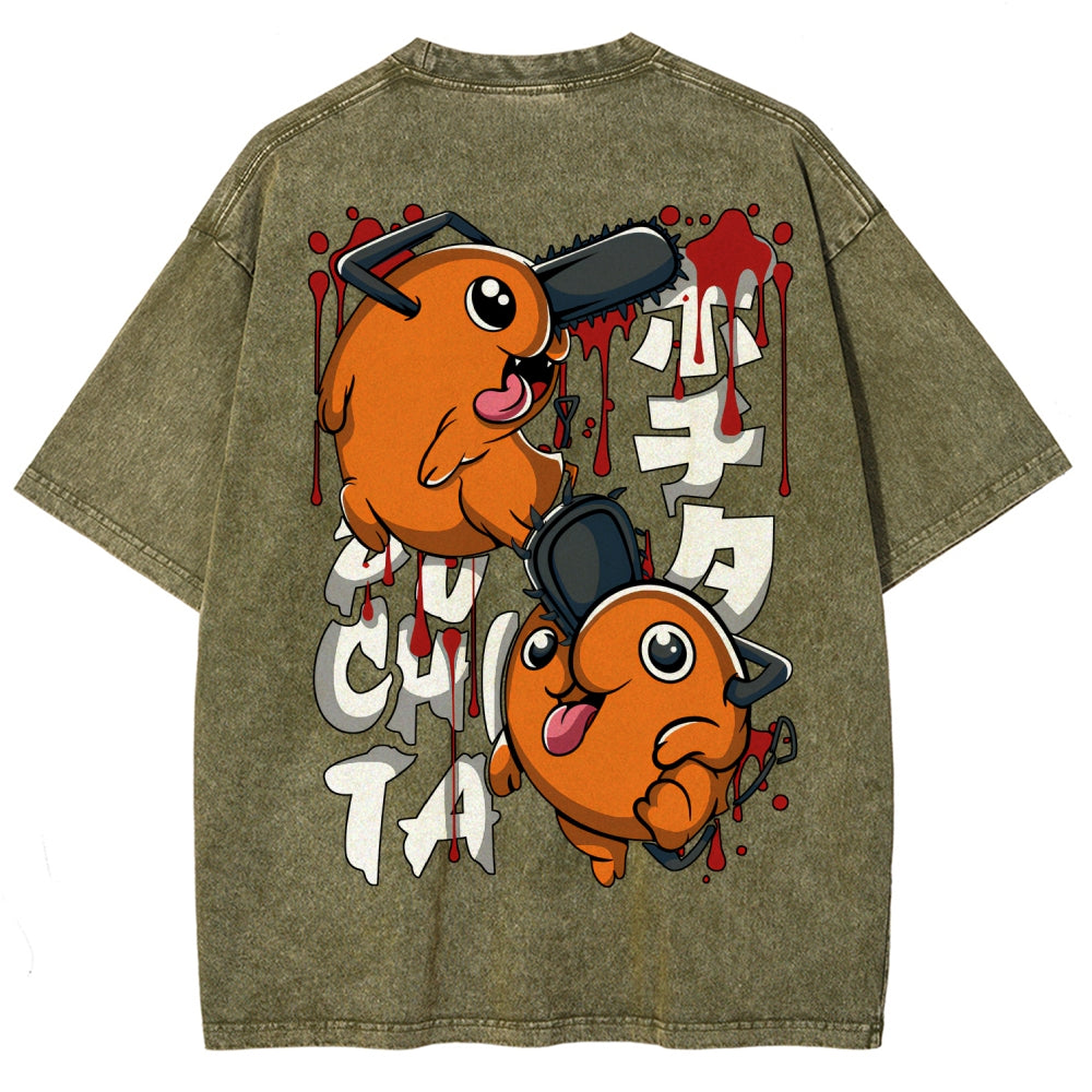 Chainsaw Man Unisex Fit Washed T-Shirt 2510004011