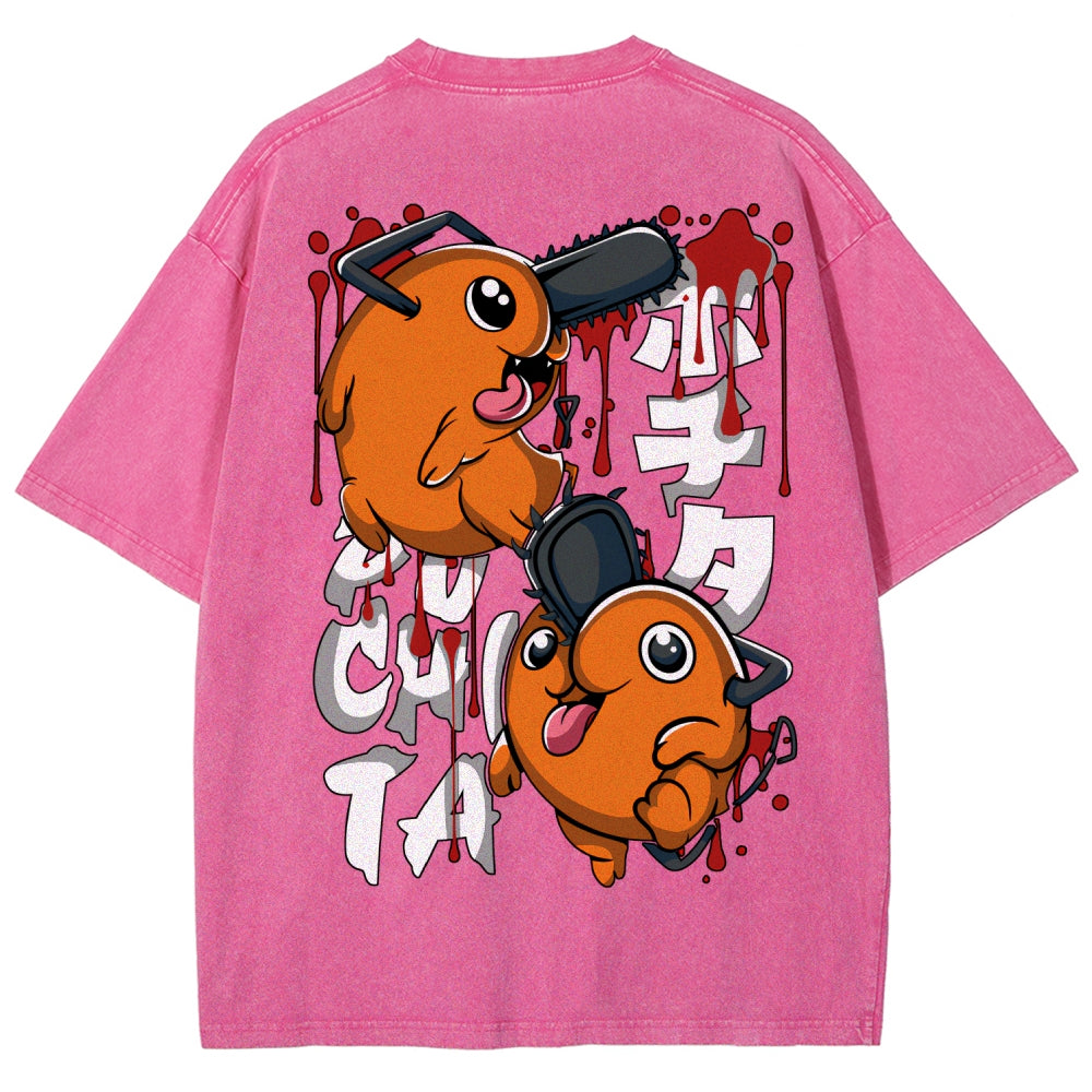 Chainsaw Man Unisex Fit Washed T-Shirt 2510004011