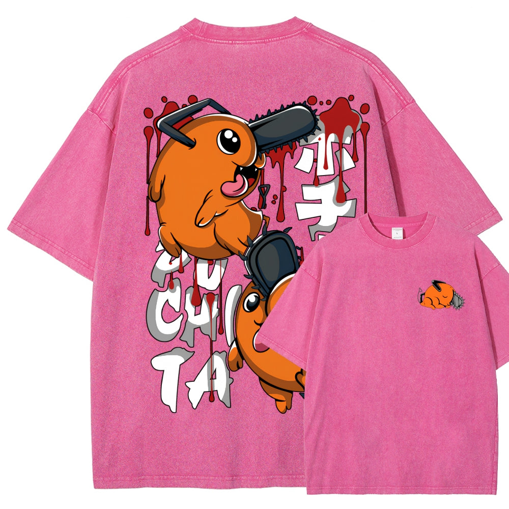 Chainsaw Man Unisex Fit Washed T-Shirt 2510004011