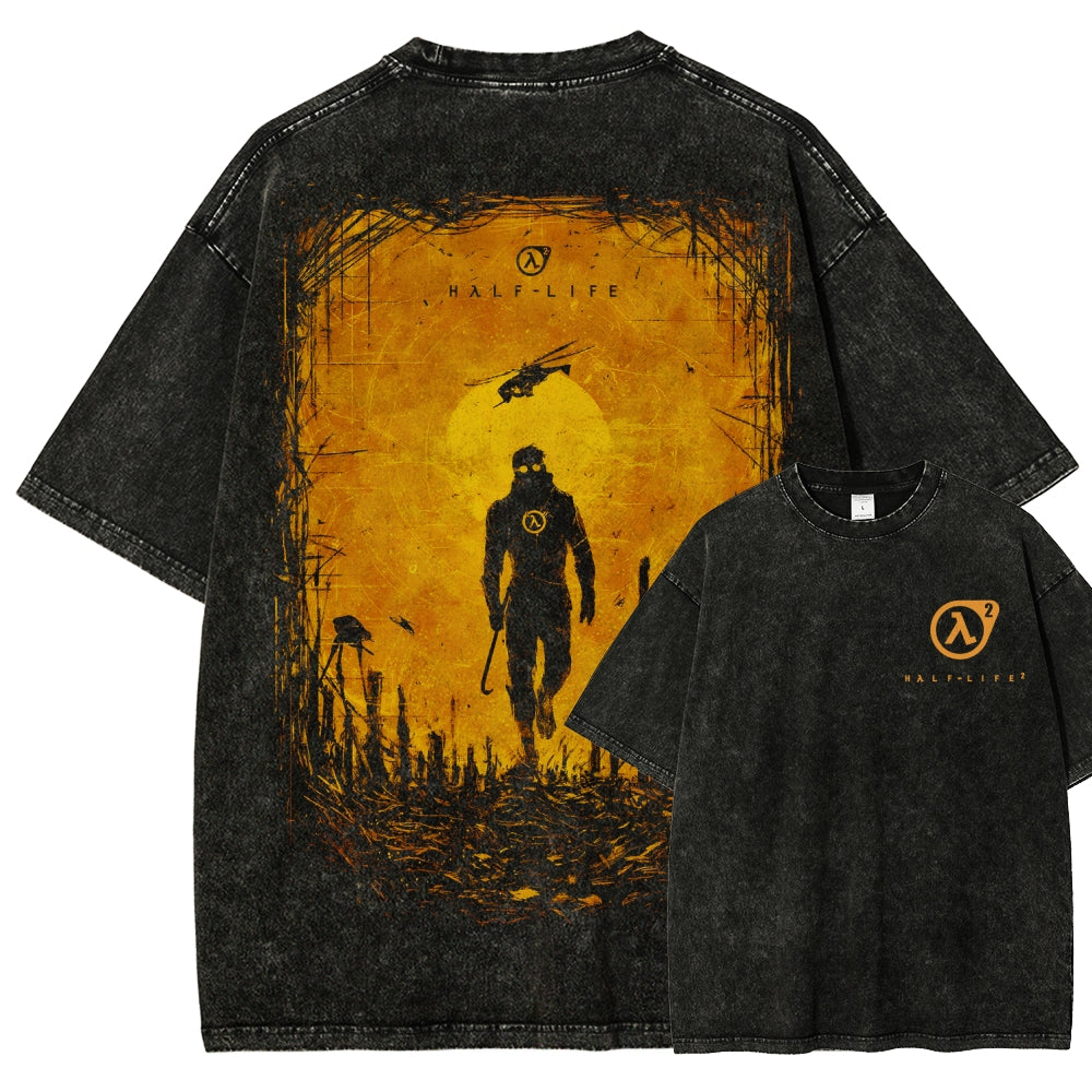 Half Life Unisex Fit Washed T-Shirt 2510010176