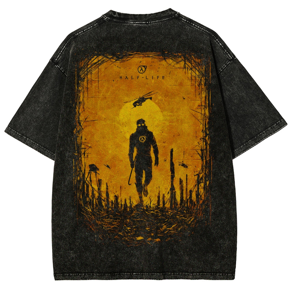 Half Life Unisex Fit Washed T-Shirt 2510010176